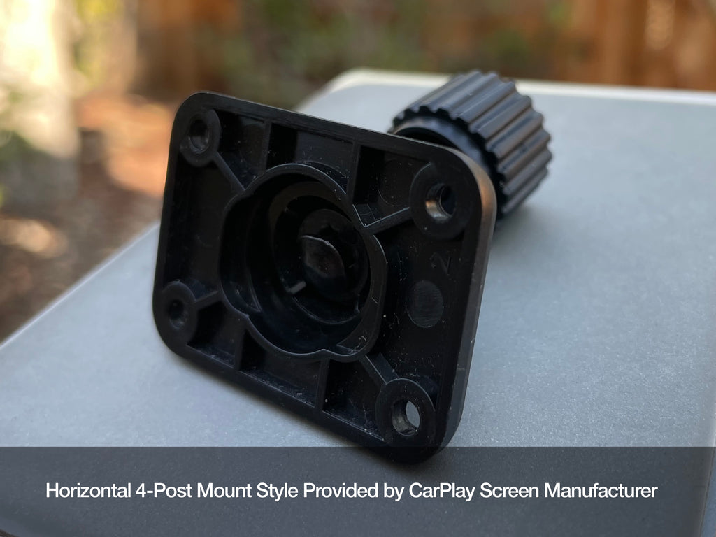 Horizontal 4-Post Mount Style Provided by CarPlay Screen Manufacturer